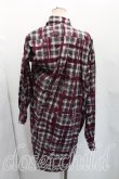 画像2: ANGLOMANIA 中古 / レットイットロックタータンチェックシャツワンピース 38（7号相当） エンジ  H-26-02-22-007-op-OD-ZH (2)