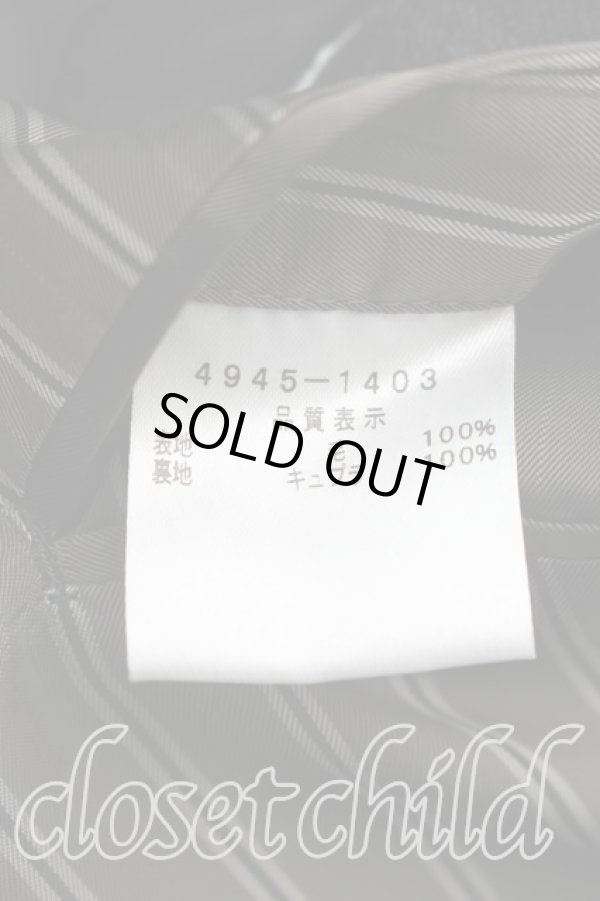 画像4: ヴィヴィアンウエストウッド MAN 中古 / ストライプダブルジャケット 44（メンズS相当） 黒ｘ灰  H-26-02-22-001-jc-OD-ZH (4)