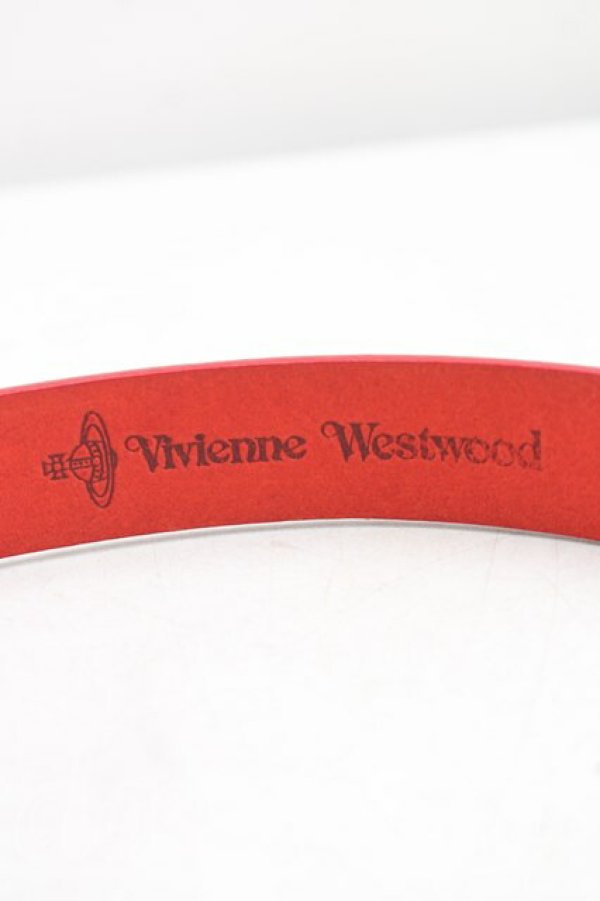 画像3: ヴィヴィアンウエストウッド 中古 / レザーベルト  赤  H-26-02-22-086-gd-OD-ZH (3)