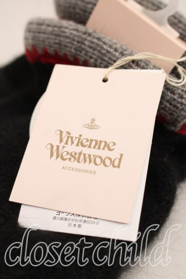 画像3: ヴィヴィアンウエストウッド 中古 / カラーオーブ刺繍手袋  黒  H-26-02-22-087-gd-OD-ZH (3)