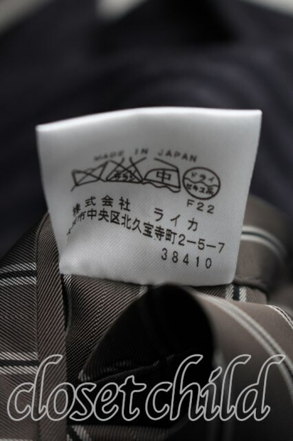 画像5: ヴィヴィアンウエストウッド MAN 中古 / ストライプダブルジャケット 44（メンズS相当） 黒ｘ灰  H-26-02-22-001-jc-OD-ZH (5)