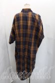 画像2: ANGLOMANIA 中古 / タータンチェックシャツワンピース 38（M相当） 茶  H-26-02-22-011-op-OD-ZH (2)