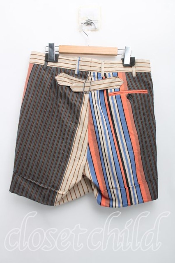 画像2: ヴィヴィアンウエストウッド MAN 中古 / ストライプショートパンツ 48（メンズL相当） ベージュ  H-26-02-22-013-pa-OD-ZH (2)