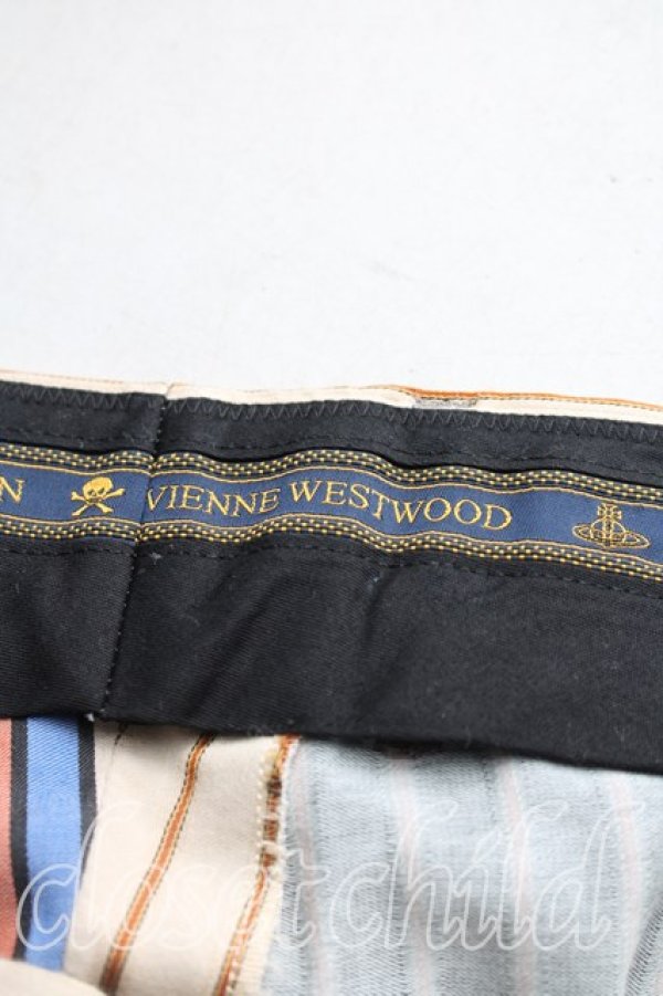 画像3: ヴィヴィアンウエストウッド MAN 中古 / ストライプショートパンツ 48（メンズL相当） ベージュ  H-26-02-22-013-pa-OD-ZH (3)