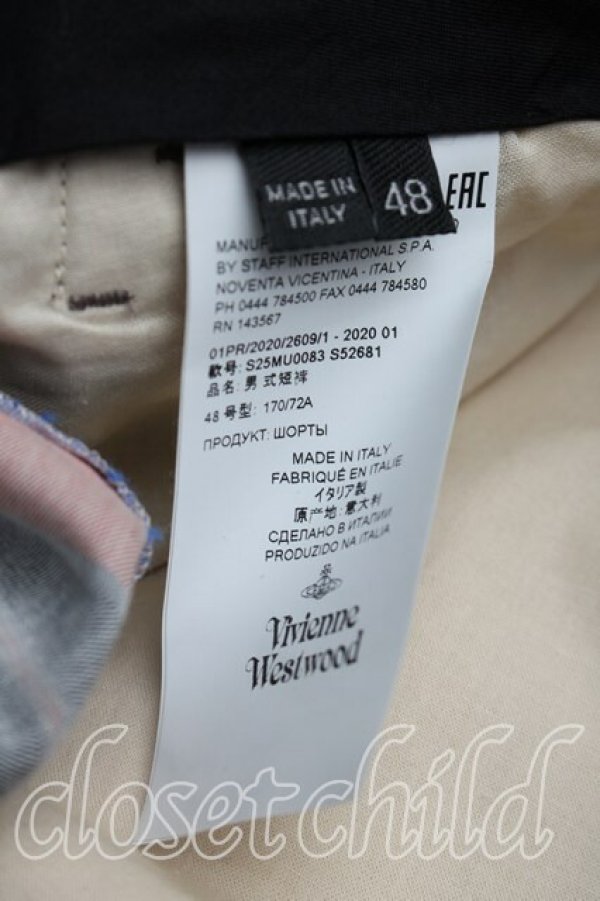 画像4: ヴィヴィアンウエストウッド MAN 中古 / ストライプショートパンツ 48（メンズL相当） ベージュ  H-26-02-22-013-pa-OD-ZH (4)