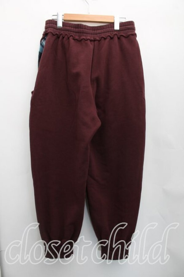 画像2: ヴィヴィアンウエストウッド 中古 / タータンブロッキング裏毛起毛パンツ 00（ワンサイズ） ボルドー  H-26-02-22-014-pa-OD-ZH (2)