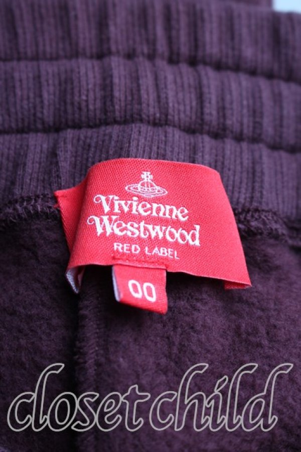 画像3: ヴィヴィアンウエストウッド 中古 / タータンブロッキング裏毛起毛パンツ 00（ワンサイズ） ボルドー  H-26-02-22-014-pa-OD-ZH (3)