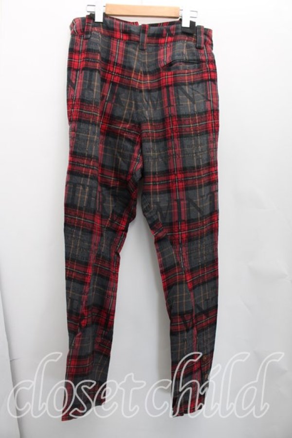 画像2: ヴィヴィアンウエストウッド 中古 / シェイクスピアptカンガルーパンツ 3（11号相当） 赤ｘ灰  H-26-02-22-015-pa-OD-ZH (2)