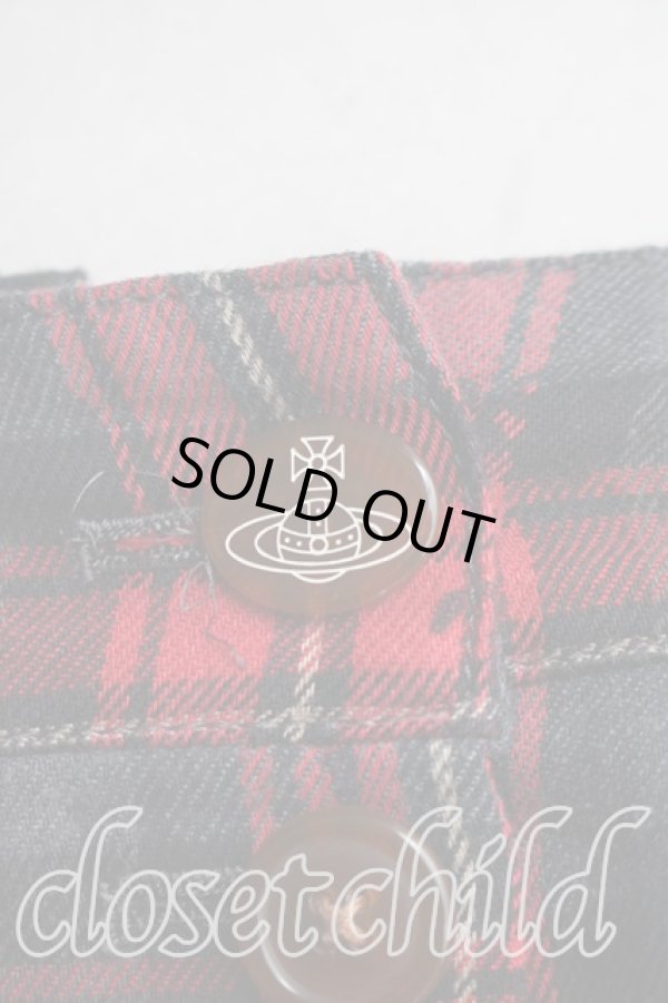 画像6: ヴィヴィアンウエストウッド 中古 / シェイクスピアptカンガルーパンツ 3（11号相当） 赤ｘ灰  H-26-02-22-015-pa-OD-ZH (6)