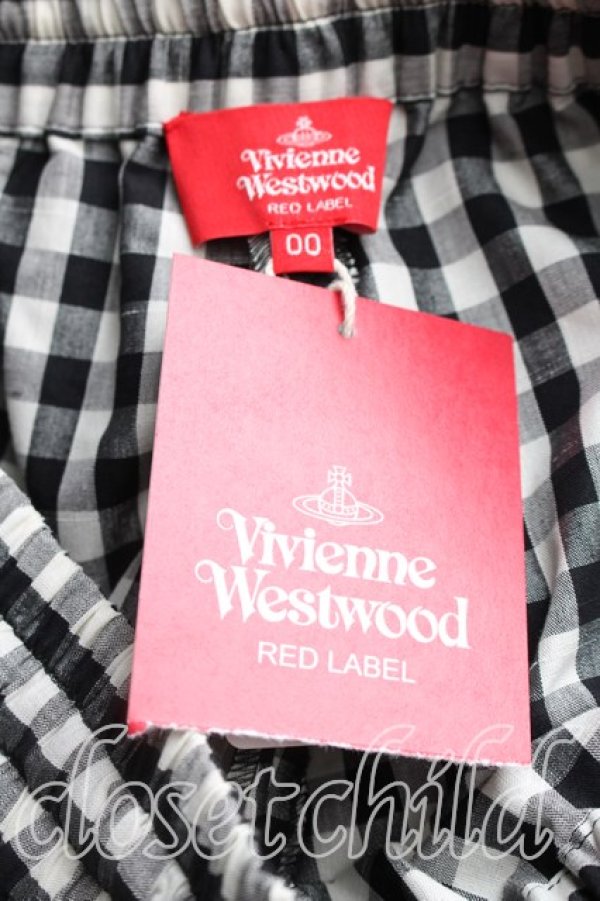 画像3: ヴィヴィアンウエストウッド 中古 / フェルトオーブギンガムチェックパンツ 00（ワンサイズ） 黒  H-26-02-22-017-pa-OD-ZH (3)