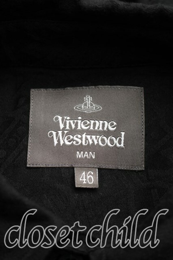 画像3: ヴィヴィアンウエストウッド MAN 中古 / RANDOM LINE ORB サスペンダーシャツ 46（メンズM相当） 黒  H-26-02-22-018-bl-OD-ZH (3)