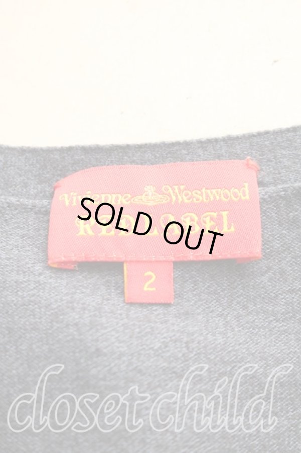 画像3: ヴィヴィアンウエストウッド 中古 / 単色オーブ刺繍カーディガン 2 ネイビー  H-26-03-01-020-to-SZ-ZH (3)