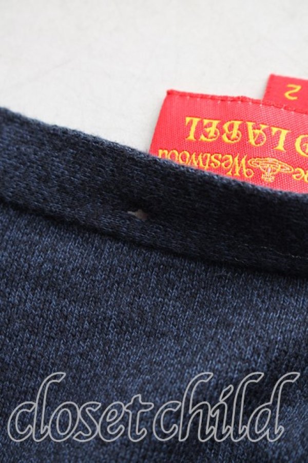 画像7: ヴィヴィアンウエストウッド 中古 / 単色オーブ刺繍カーディガン 2 ネイビー  H-26-03-01-020-to-SZ-ZH (7)