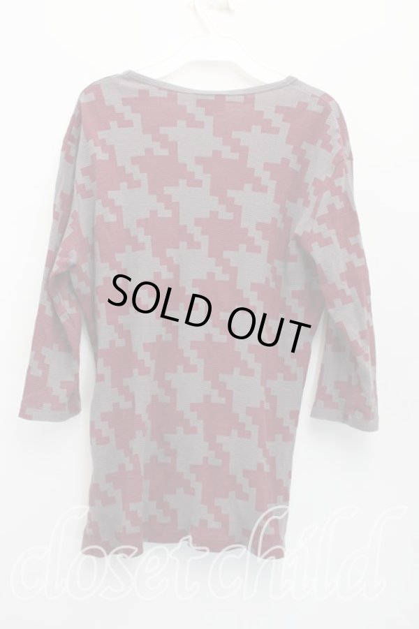 画像2: ヴィヴィアンウエストウッド MAN 中古 / モザイク柄カットソー 46（メンズM相当） 茶ｘエンジ  H-26-03-01-023-to-OD-ZH (2)