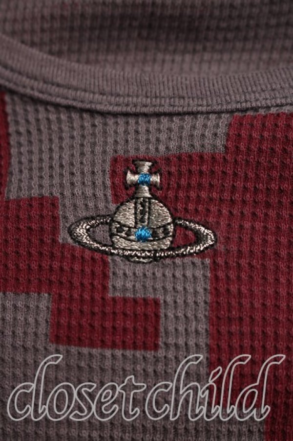 画像5: ヴィヴィアンウエストウッド MAN 中古 / モザイク柄カットソー 46（メンズM相当） 茶ｘエンジ  H-26-03-01-023-to-OD-ZH (5)