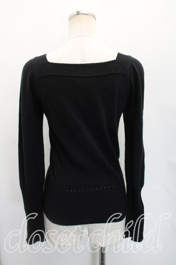 画像2: ヴィヴィアンウエストウッド 中古 / ホールオーブスクエアニット 2（9号相当） 黒  H-26-03-01-028-to-OD-ZH (2)