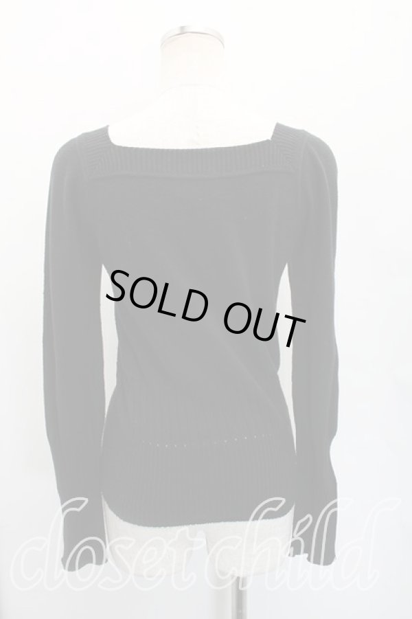 画像2: ヴィヴィアンウエストウッド 中古 / ホールオーブスクエアニット 2（9号相当） 黒  H-26-03-01-028-to-OD-ZH (2)