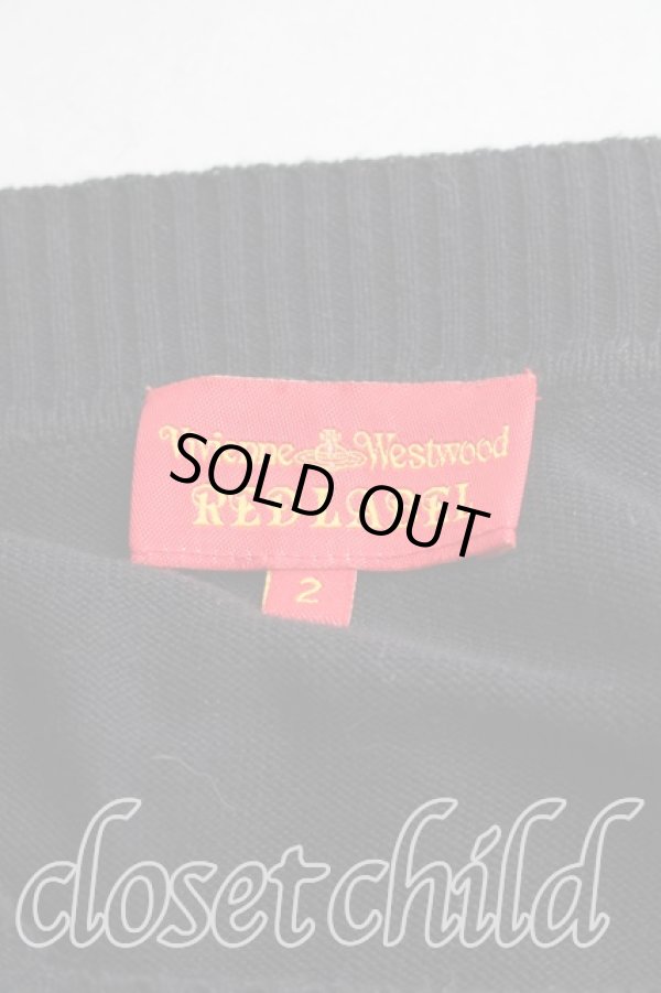 画像3: ヴィヴィアンウエストウッド 中古 / ホールオーブスクエアニット 2（9号相当） 黒  H-26-03-01-028-to-OD-ZH (3)