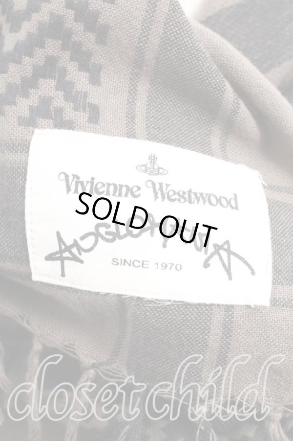 画像2: ANGLOMANIA 中古 / アフガンストール  カーキ  H-26-03-01-036-gd-SZ-ZH (2)