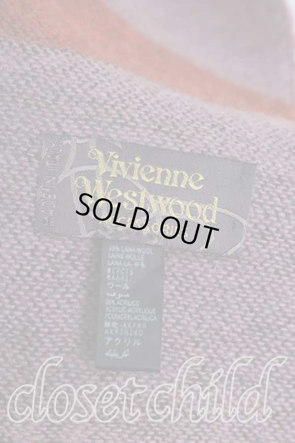 画像3: ヴィヴィアンウエストウッド 中古 / スカル刺繍マフラー  紫  H-26-03-01-038-gd-OD-ZH (3)