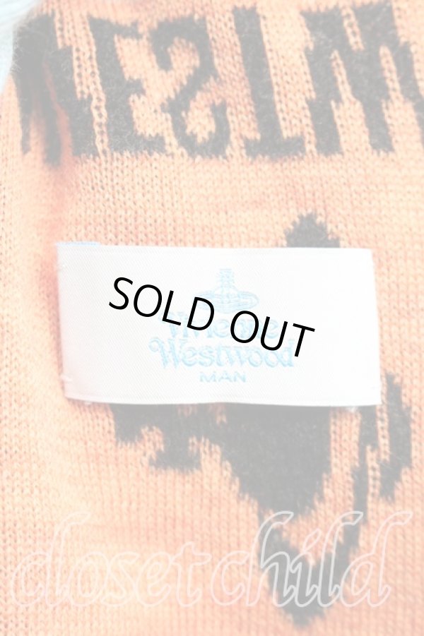 画像2: ヴィヴィアンウエストウッド MAN 中古 / ロゴptマフラー  黒  H-26-03-01-039-gd-OD-ZH (2)