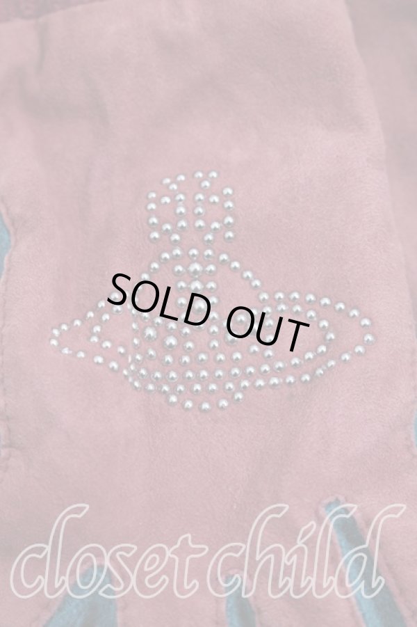 画像2: ヴィヴィアンウエストウッド 中古 / スタッズオーブ手袋  茶  H-26-03-01-041-gd-OD-ZH (2)