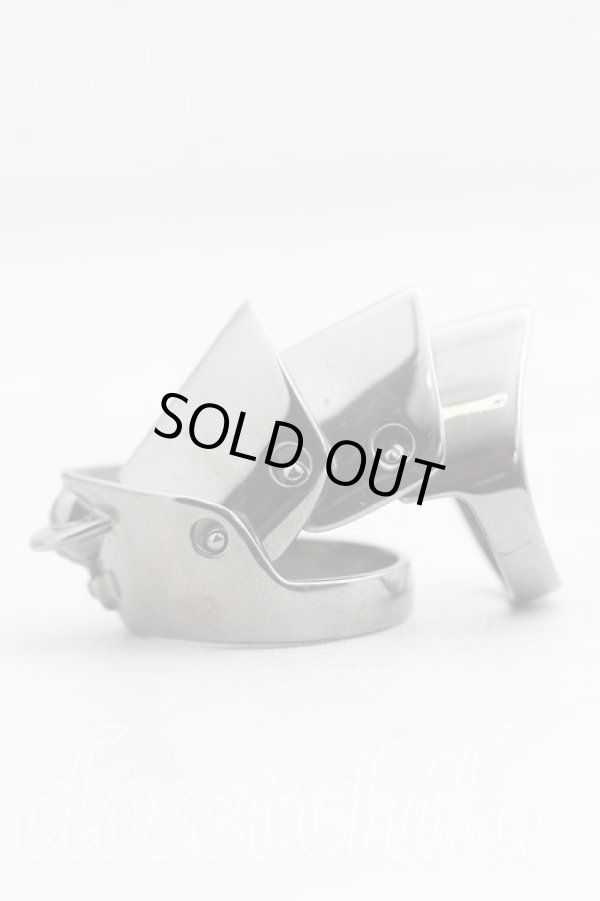 画像2: ヴィヴィアンウエストウッド 中古 / アーマーリング L(17号相当） ガンメタ  H-26-03-01-045-rg-OD-ZH (2)