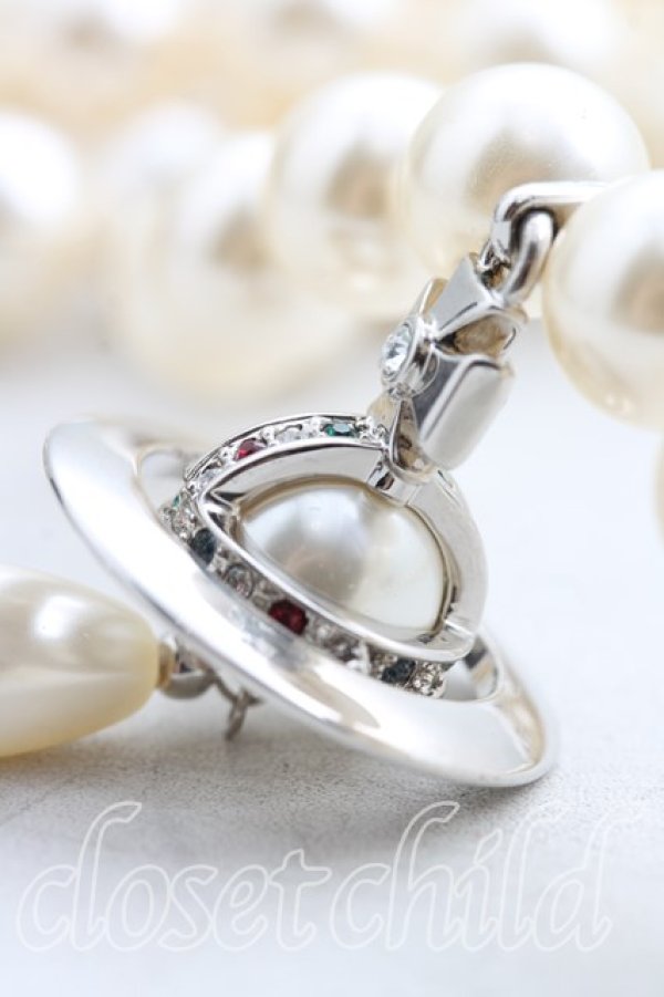 画像4: ヴィヴィアンウエストウッド 中古 / 3連パールドロップチョーカー  シルバー  H-26-03-01-050-nl-OD-ZH (4)