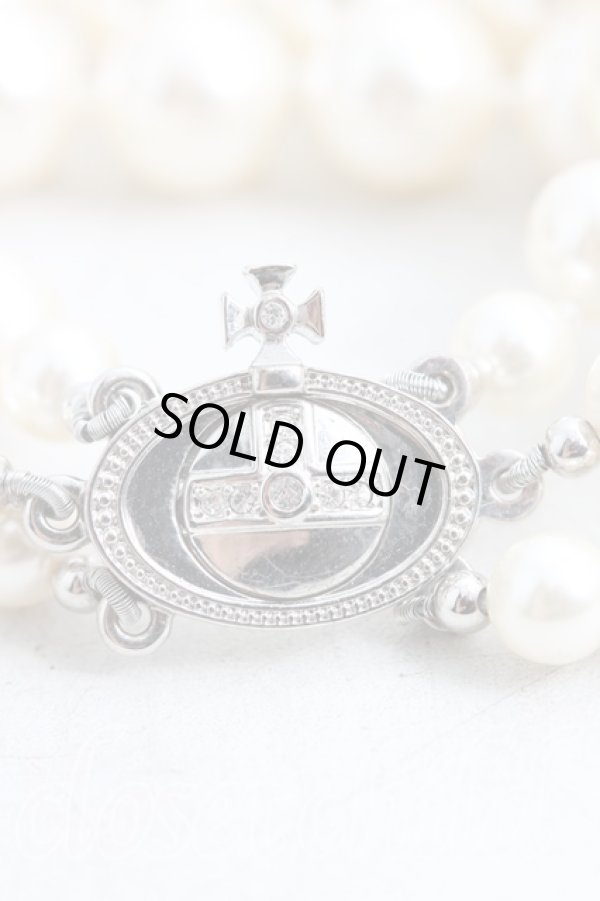 画像5: ヴィヴィアンウエストウッド 中古 / 3連パールドロップチョーカー  シルバー  H-26-03-01-050-nl-OD-ZH (5)