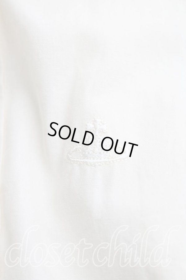 画像6: ヴィヴィアンウエストウッド 中古 / 単色オーブ刺繍シャツ 1（7号相当） ベージュ  H-26-03-01-056-bl-OD-ZH (6)