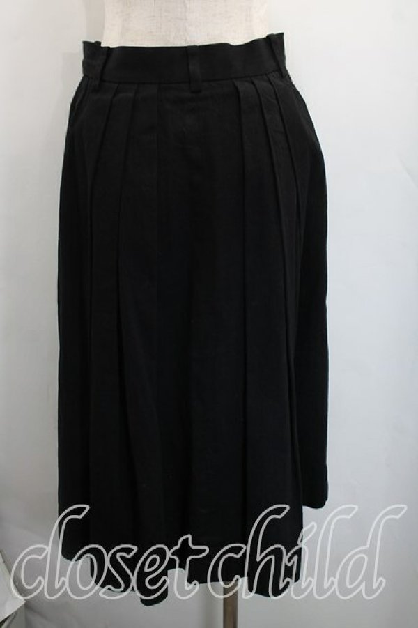 画像2: ヴィヴィアンウエストウッド 中古 / プリーツデニムスカート 01（7号相当） 黒  H-26-03-01-058-sk-OD-ZH (2)