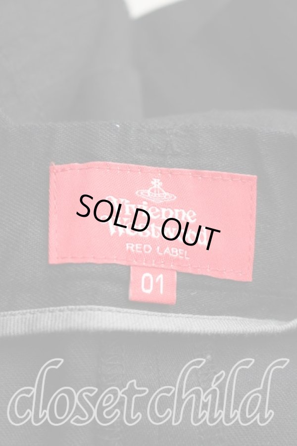 画像3: ヴィヴィアンウエストウッド 中古 / プリーツデニムスカート 01（7号相当） 黒  H-26-03-01-058-sk-OD-ZH (3)