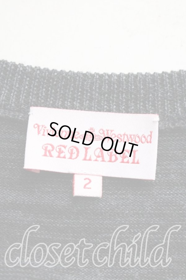 画像3: ヴィヴィアンウエストウッド 中古 / アーガイルニットワンピース 2（9号相当） 灰  H-26-03-01-006-op-OD-ZH (3)