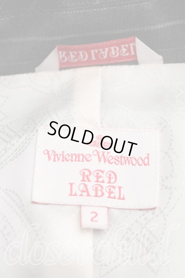 画像5: ヴィヴィアンウエストウッド 中古 / ストライプセットアップ 2（9号相当） 灰  H-26-03-01-064-su-OD-ZH (5)