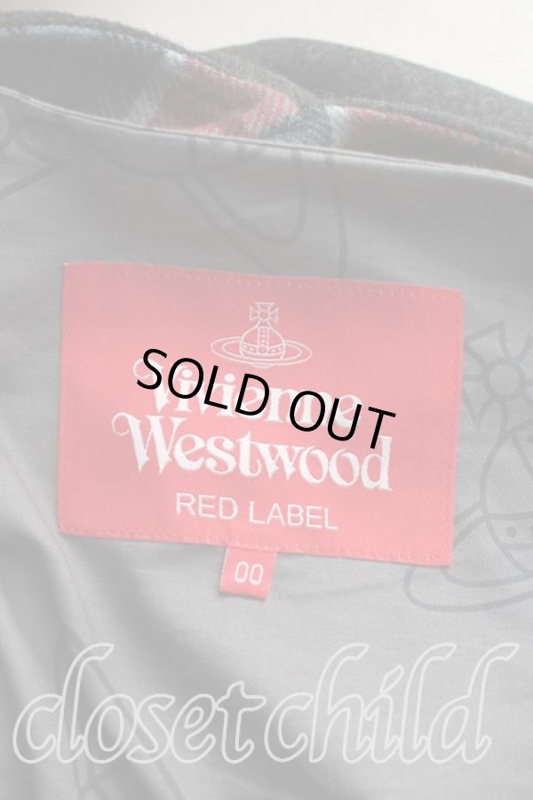 画像3: ヴィヴィアンウエストウッド 中古 / ダブルフェイスチェック ロングコート 00（ワンサイズ） 灰  H-26-03-01-013-co-OD-ZH (3)