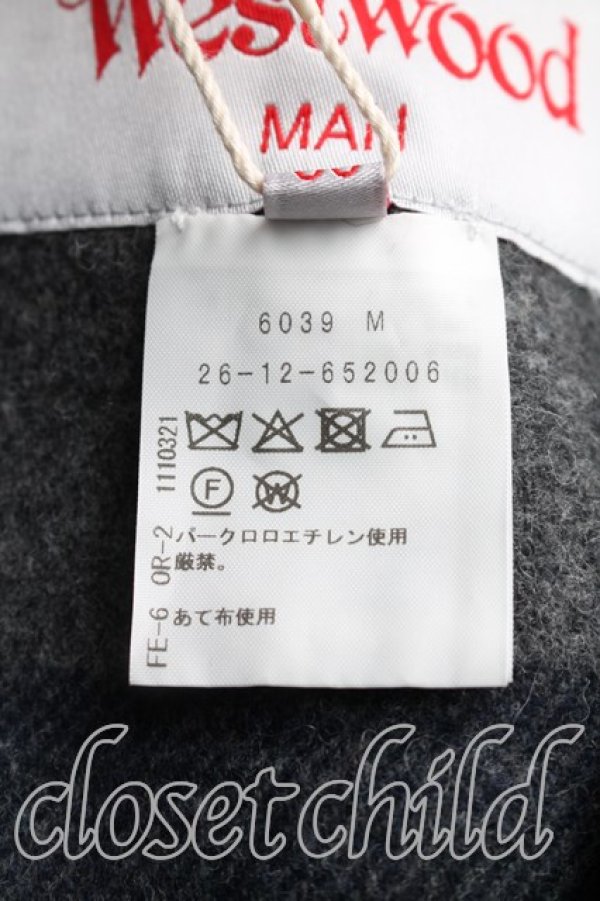 画像4: ヴィヴィアンウエストウッド MAN 中古 / FRINGE FLIP CAPE FREE 灰  H-26-03-01-014-co-OD-ZH (4)
