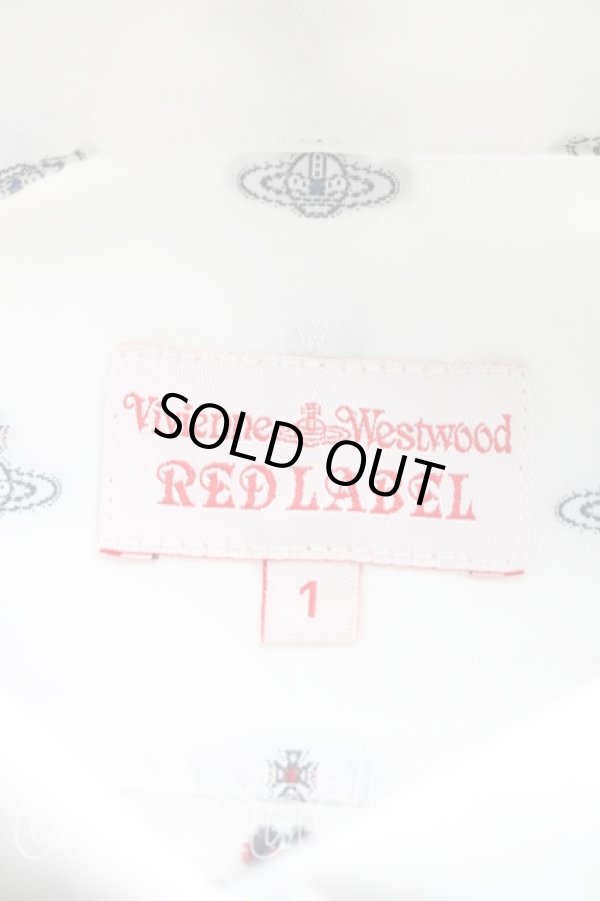 画像3: ヴィヴィアンウエストウッド 中古 / オーブ総柄シャツ 1（7号相当） 白  H-26-03-01-015-bl-OD-ZH (3)