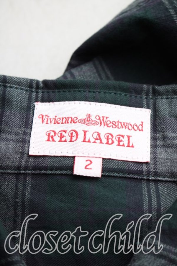 画像3: ヴィヴィアンウエストウッド 中古 / タータンチェックワンピース 2 グリーン  H-26-03-01-002-op-SZ-ZH (3)