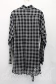 画像2: ANGLOMANIA 中古 / ギンガムチェックロングシャツ 42（11号相当） 黒  H-26-03-01-016-bl-OD-ZH (2)