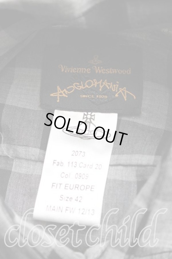 画像3: ANGLOMANIA 中古 / ギンガムチェックロングシャツ 42（11号相当） 黒  H-26-03-01-016-bl-OD-ZH (3)