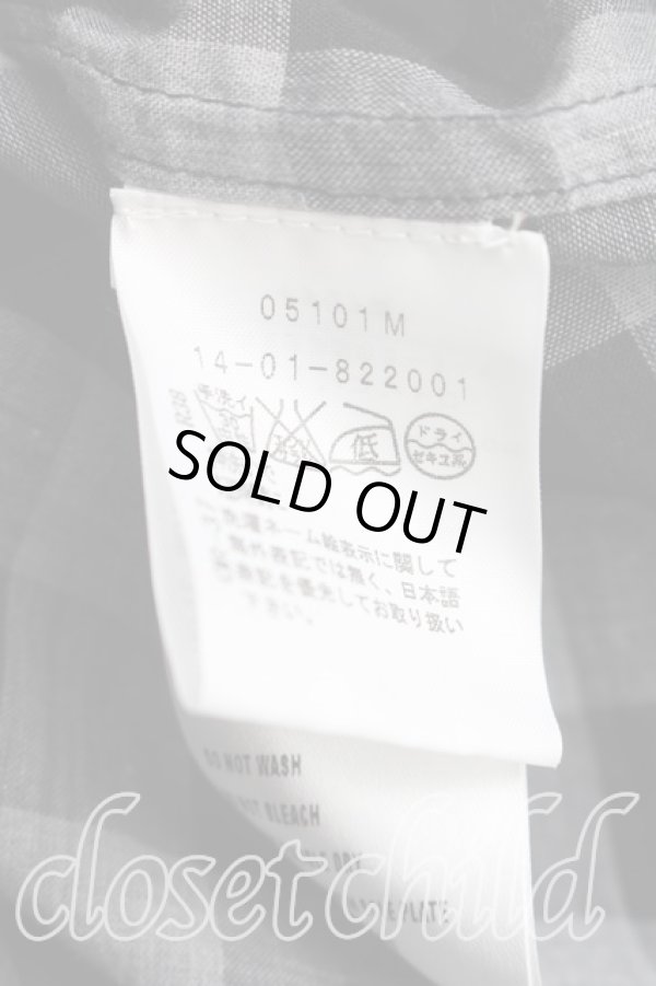 画像4: ANGLOMANIA 中古 / ギンガムチェックロングシャツ 42（11号相当） 黒  H-26-03-01-016-bl-OD-ZH (4)