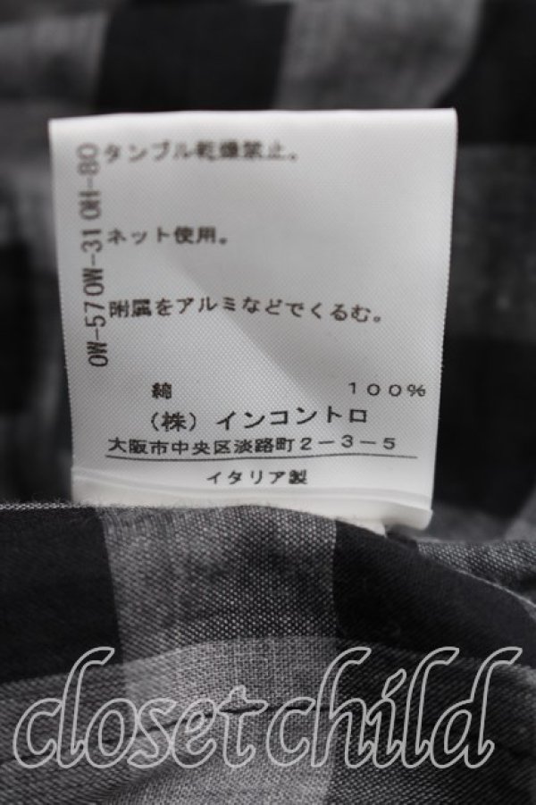 画像5: ANGLOMANIA 中古 / ギンガムチェックロングシャツ 42（11号相当） 黒  H-26-03-01-016-bl-OD-ZH (5)