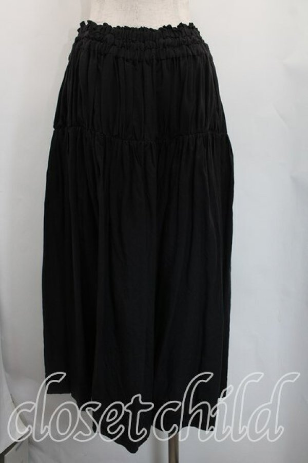 画像2: ANGLOMANIA 中古 / ティアードスカート 38（M相当） 黒  H-26-03-01-017-sk-OD-ZH (2)