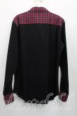画像2: ヴィヴィアンウエストウッド MAN 中古 / チェック切替シャツ 48（メンズL相当） 黒  H-26-03-08-030-bl-OD-ZH (2)