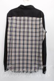 画像2: ヴィヴィアンウエストウッド MAN 中古 / タータンチェック切替シャツ 48（メンズL相当） 黒  H-26-03-08-031-bl-OD-ZH (2)