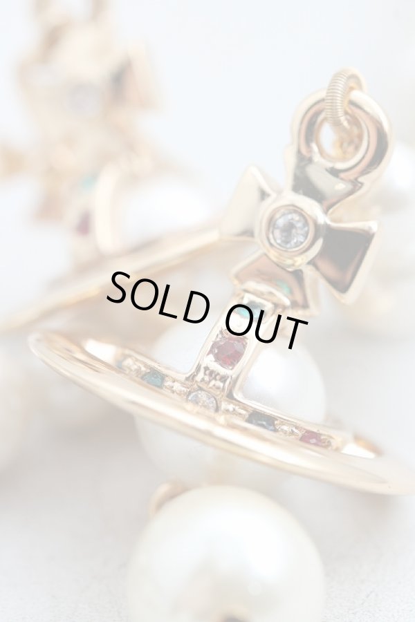 画像2: ヴィヴィアンウエストウッド 中古 / 【復刻】ブロークンパールピアス  ゴールド  H-26-03-08-003-er-OD-ZH (2)