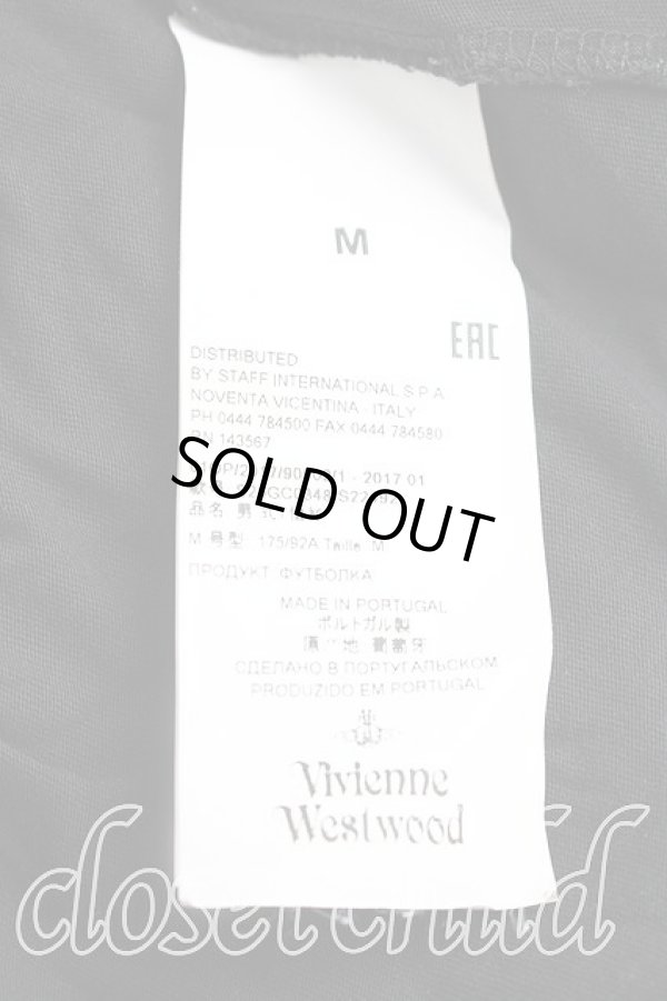 画像4: ヴィヴィアンウエストウッド 中古 / カラーオーブ刺繍Tシャツ M 黒  H-26-03-08-032-ts-OD-ZH (4)