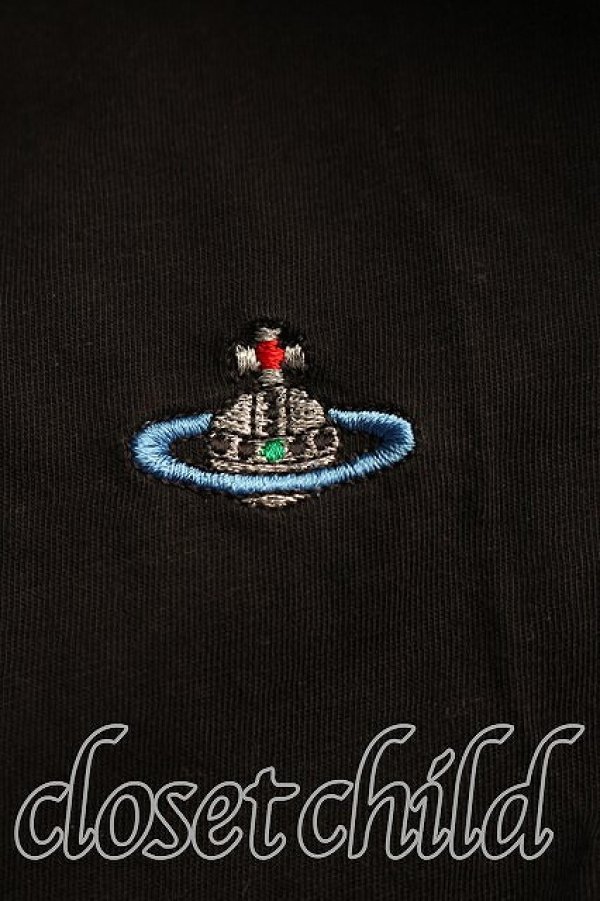画像5: ヴィヴィアンウエストウッド 中古 / カラーオーブ刺繍Tシャツ M 黒  H-26-03-08-032-ts-OD-ZH (5)
