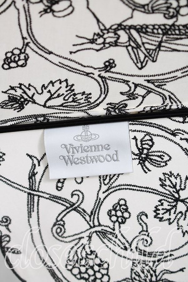 画像2: ヴィヴィアンウエストウッド 中古 / インセクト柄日傘  白  H-26-03-08-037-gd-OD-ZH (2)