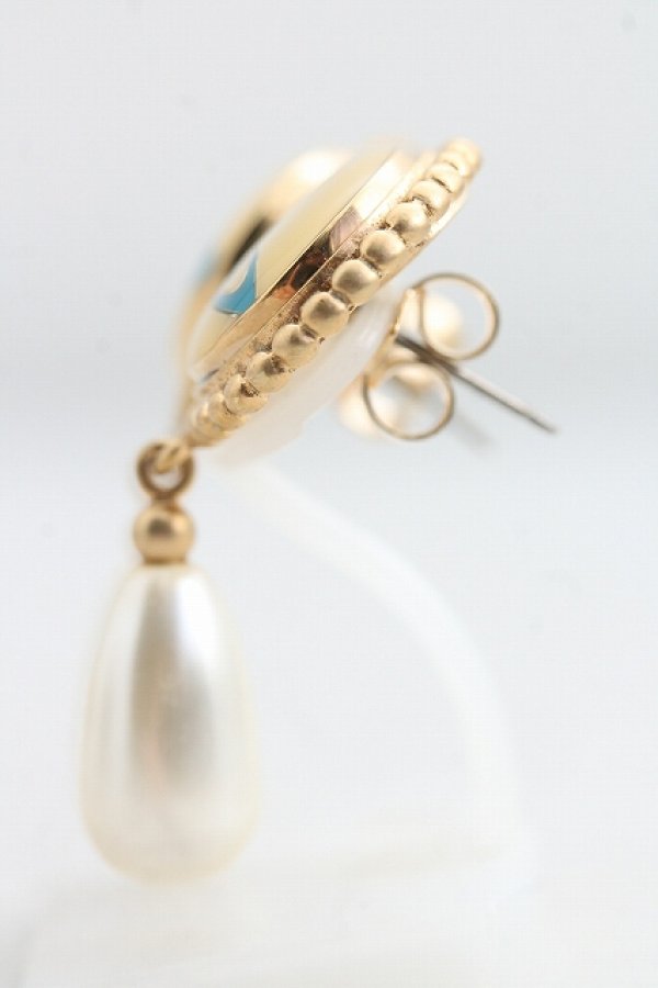 画像2: ヴィヴィアンウエストウッド 中古 / エナメルボタンピアスエナメルボタンピアス  ベージュ  H-26-03-08-004-er-OD-ZH (2)